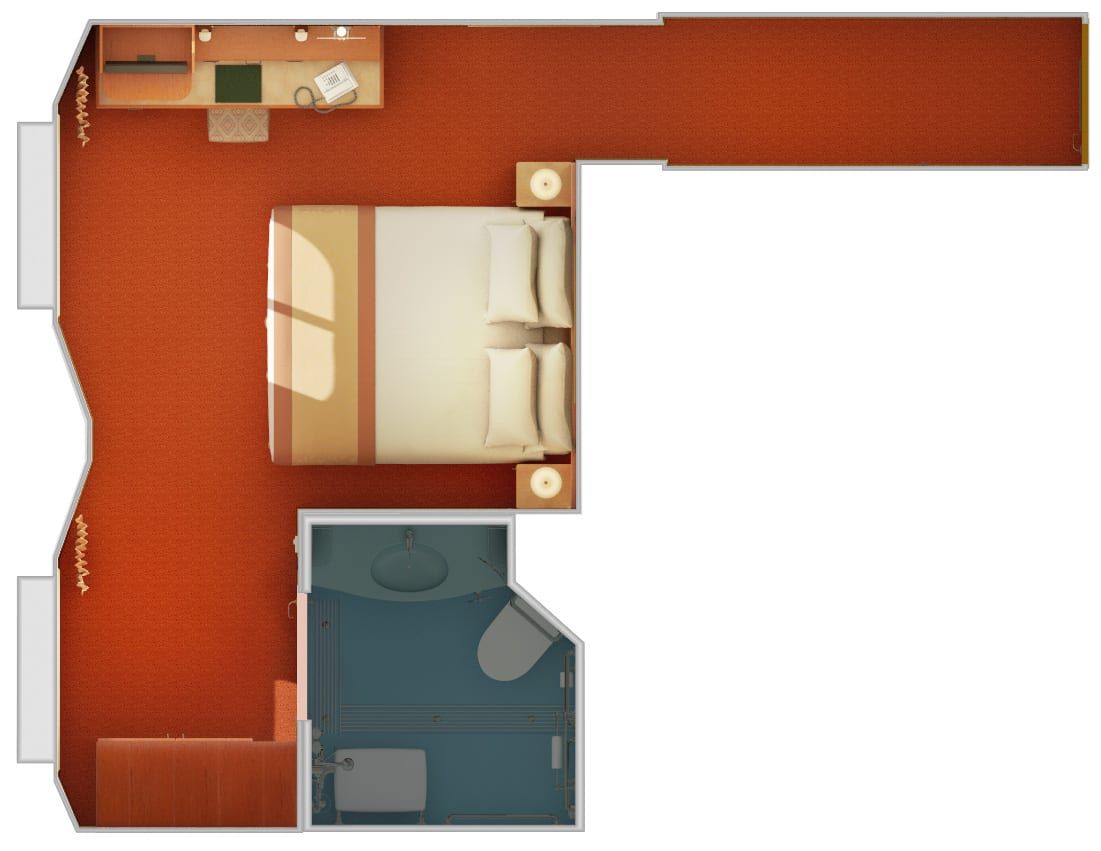 Carnival Liberty Ocean View (6B) floor plan, photo 2 of 5