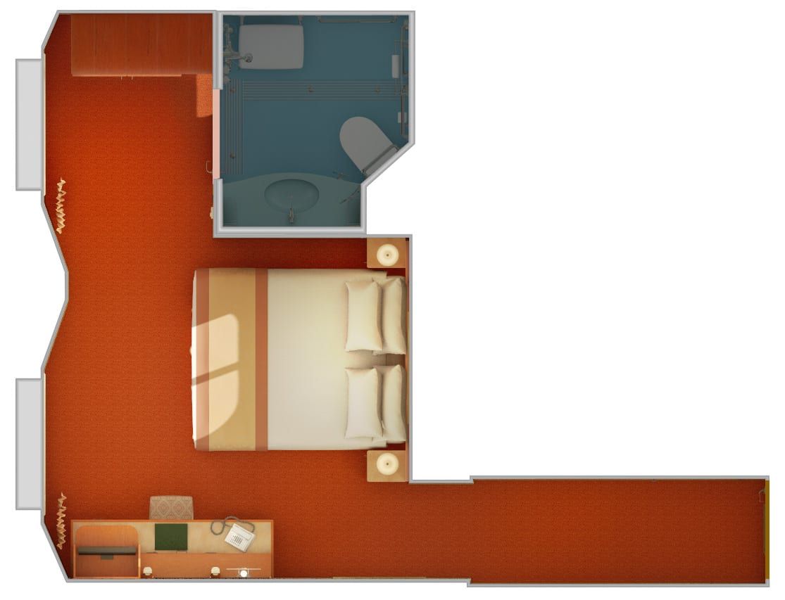 Carnival Liberty Ocean View - Accessible (6B) floor plan, photo 3 of 3
