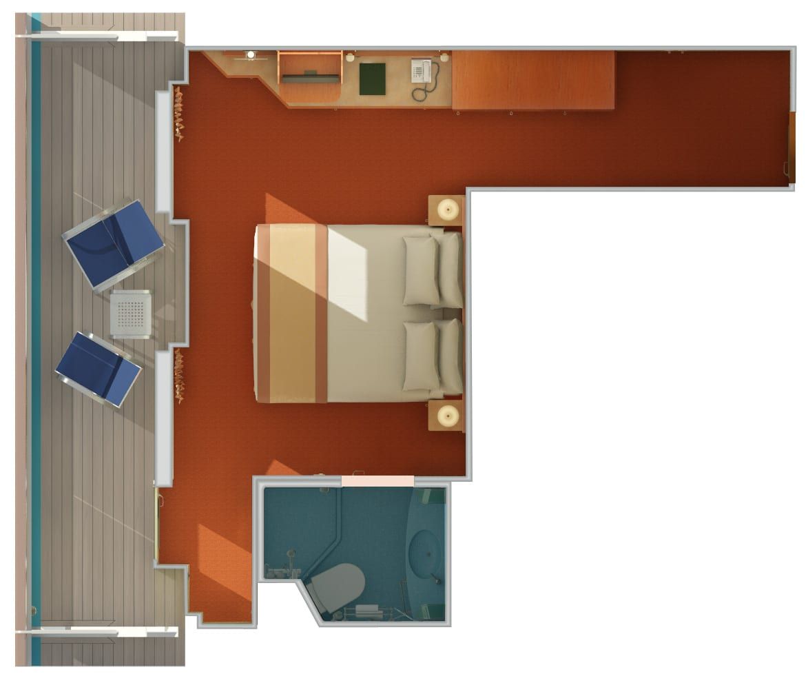 Carnival Valor Balcony (8A) floor plan, photo 2 of 2