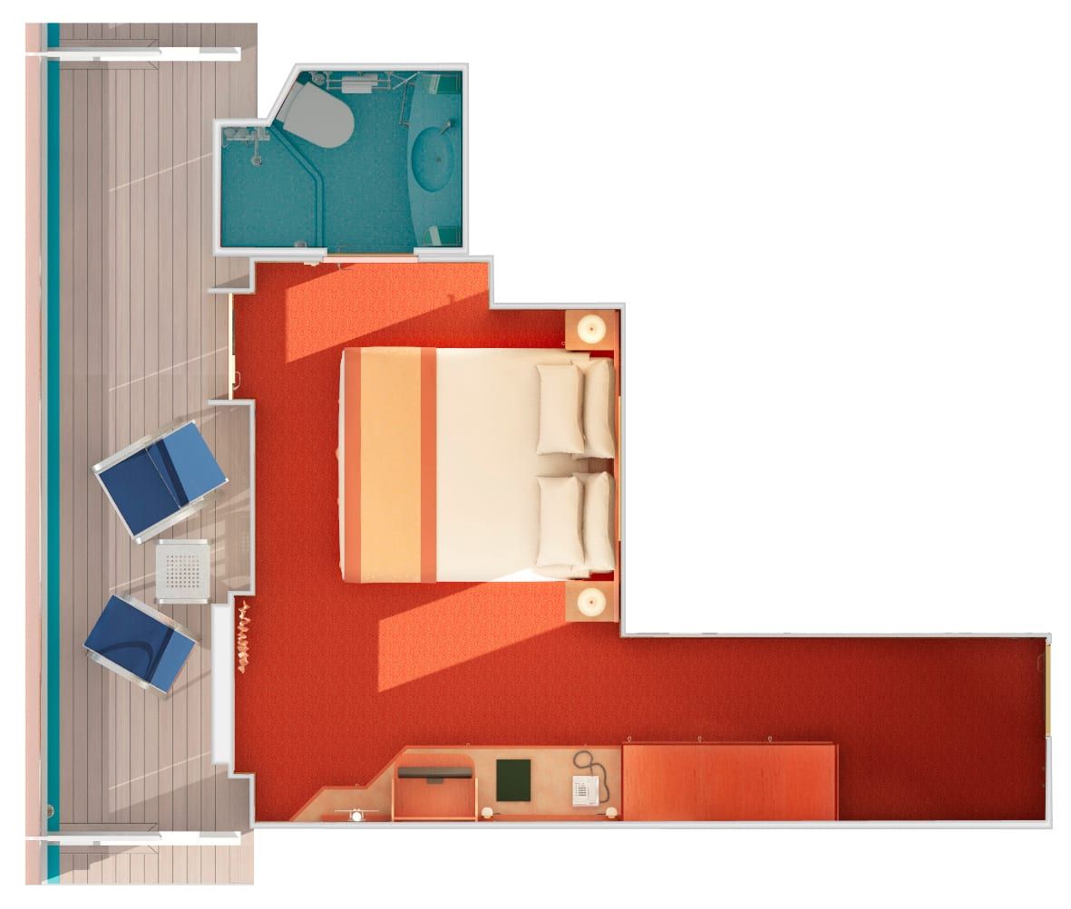 Carnival Liberty Balcony (8B) floor plan, photo 2 of 2