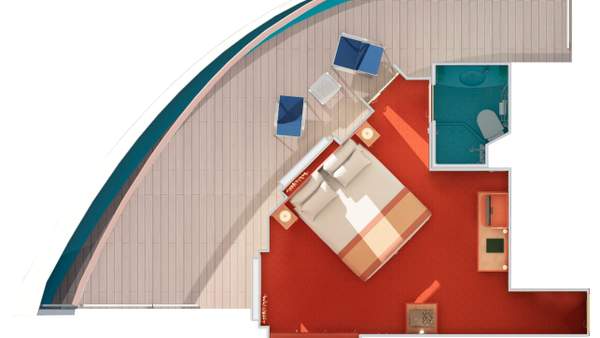 Carnival Liberty Premium Vista Balcony (9C) floor plan Carnival Liberty Premium Vista Balcony (9C) floor plan