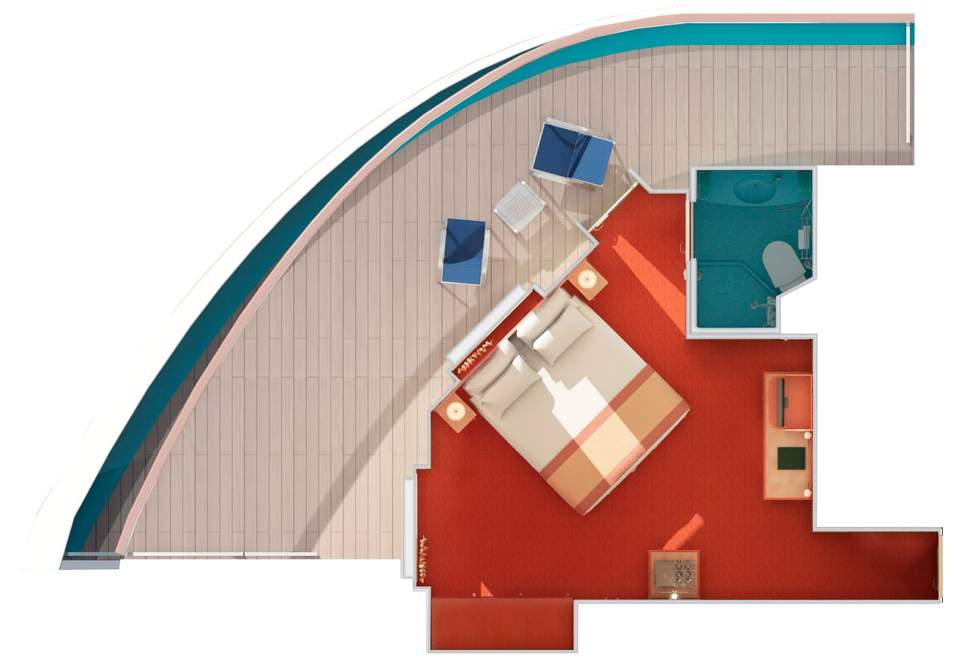 Carnival Liberty Premium Vista Balcony (9C) floor plan Carnival Liberty Premium Vista Balcony (9C) floor plan