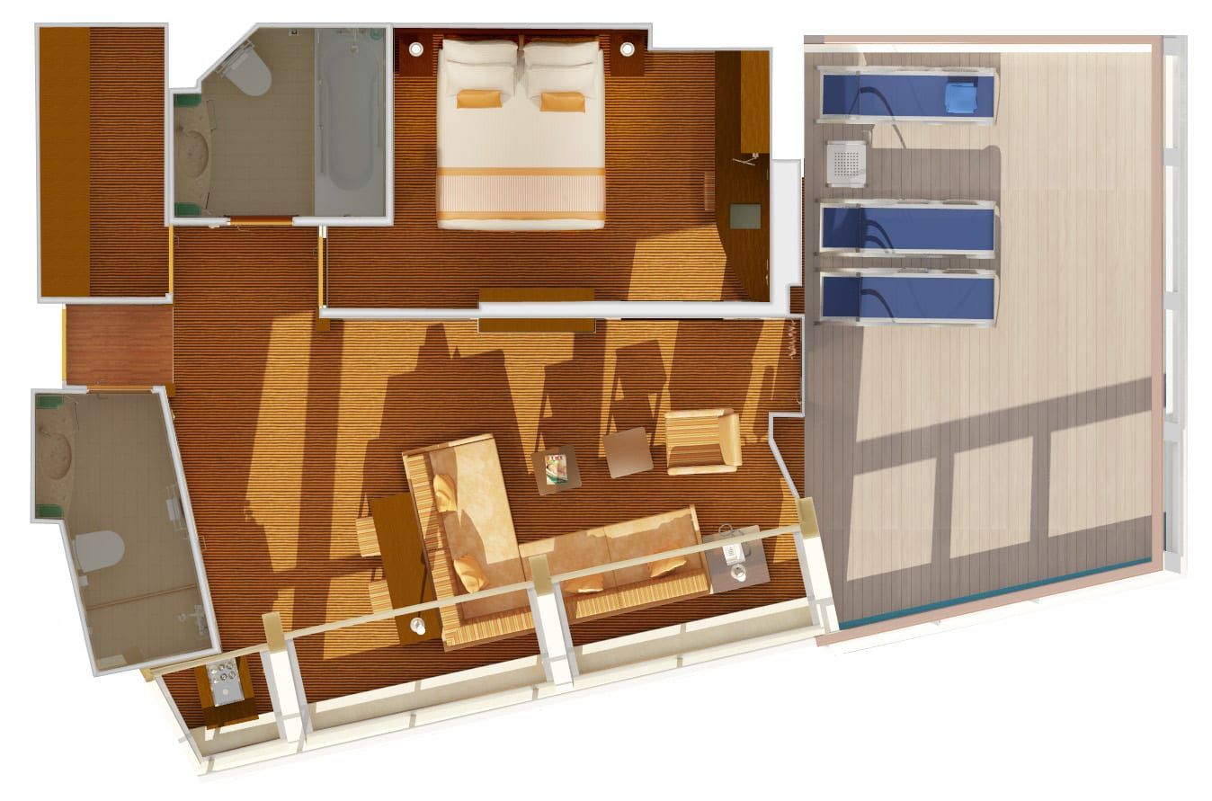 Carnival Freedom Captain's Suite (CS) floor plan