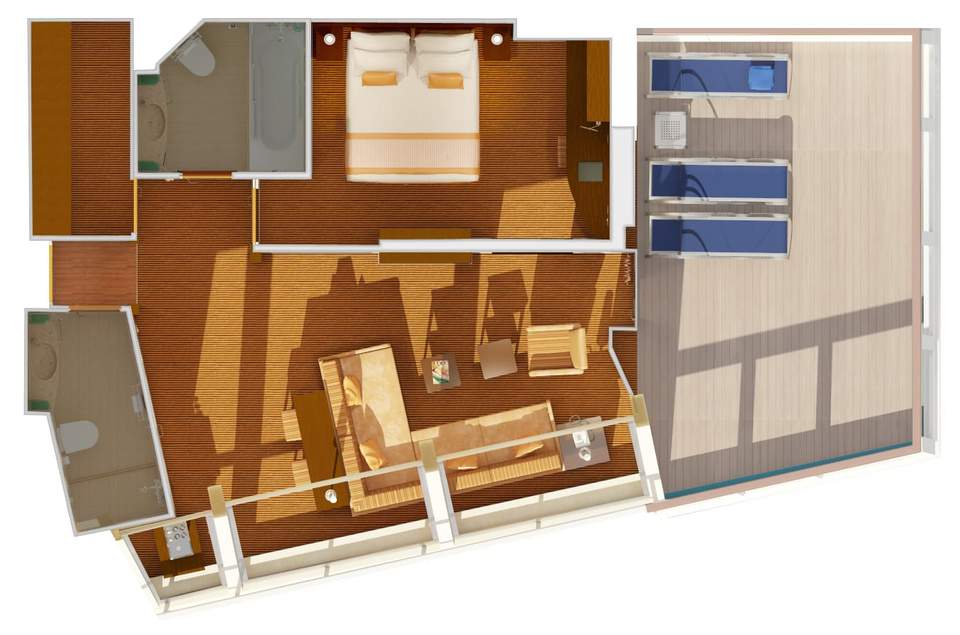 Carnival Freedom Captain's Suite (CS) floor plan Carnival Freedom Captain's Suite (CS) floor plan