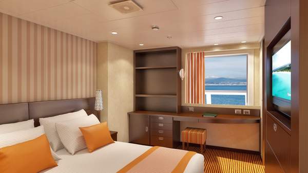 Carnival Valor Captain's Suite (CS) bedroom