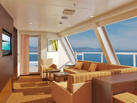 Carnival Valor Captain's Suite (CS) living area Carnival Valor Captain's Suite (CS) living area