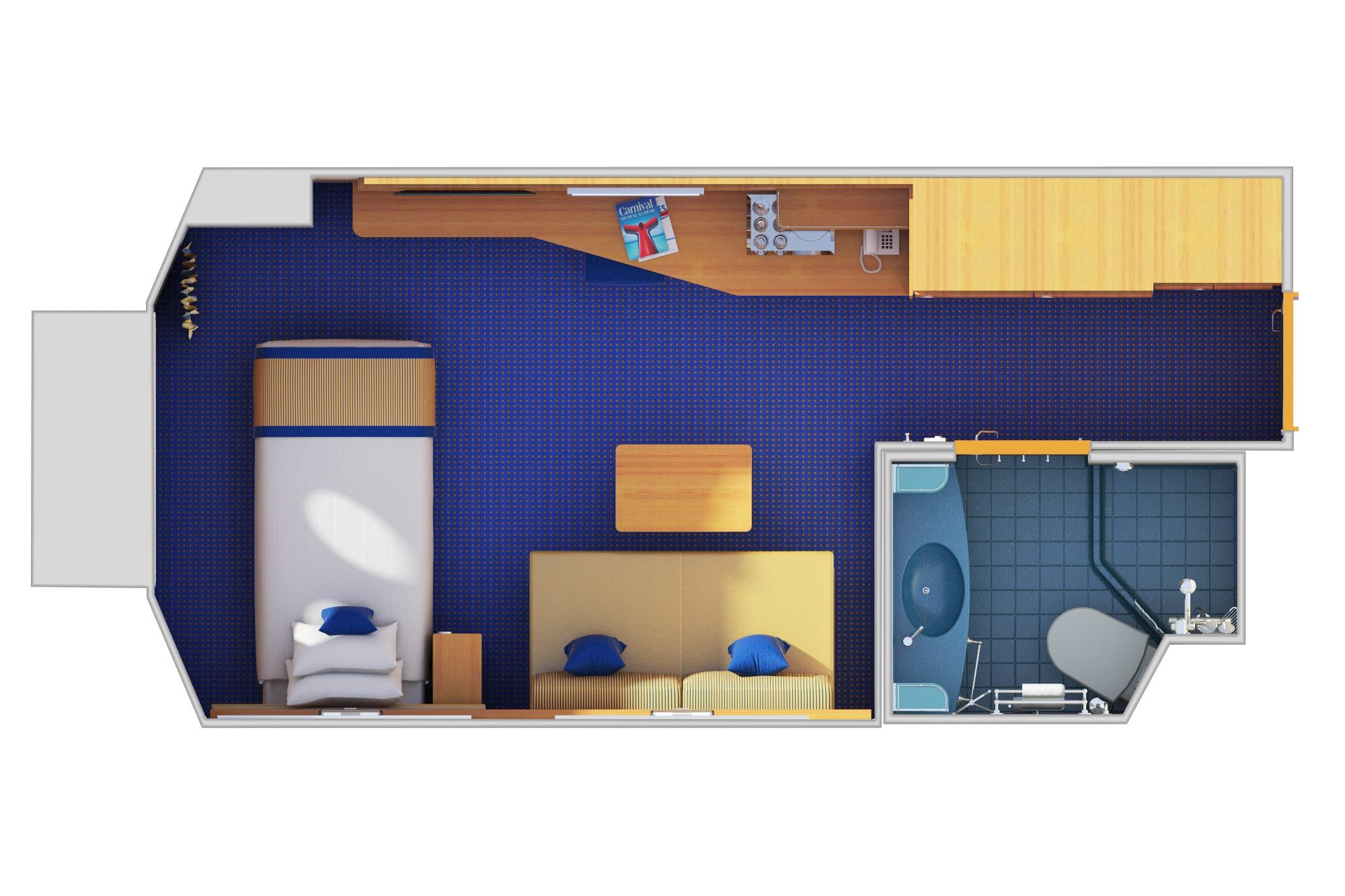 Carnival Radiance Interior Upper/Lower (1A) floor plan, photo 5 of 8