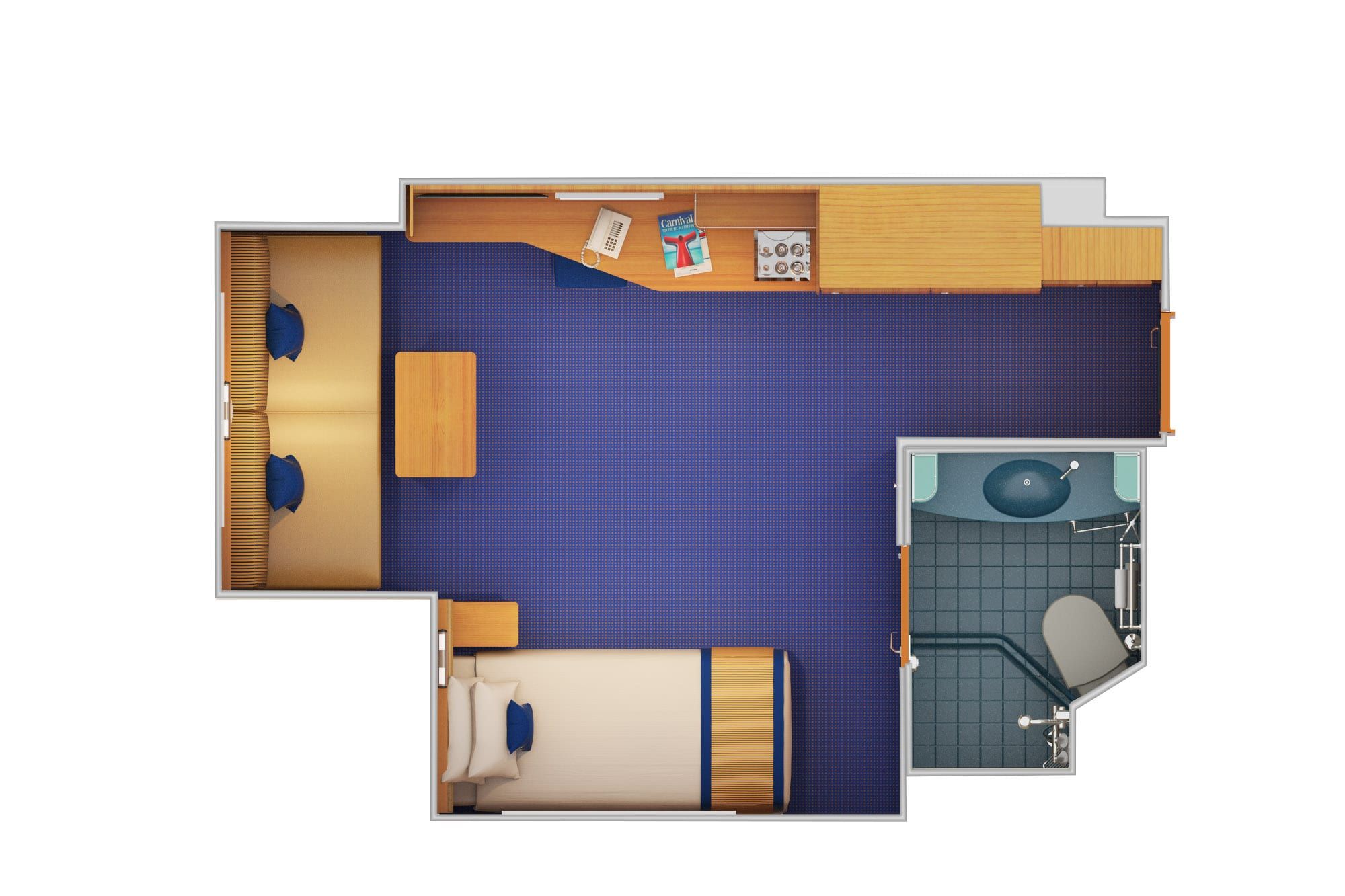 Carnival Radiance Interior Upper/Lower (1A) floor plan, photo 1 of 8
