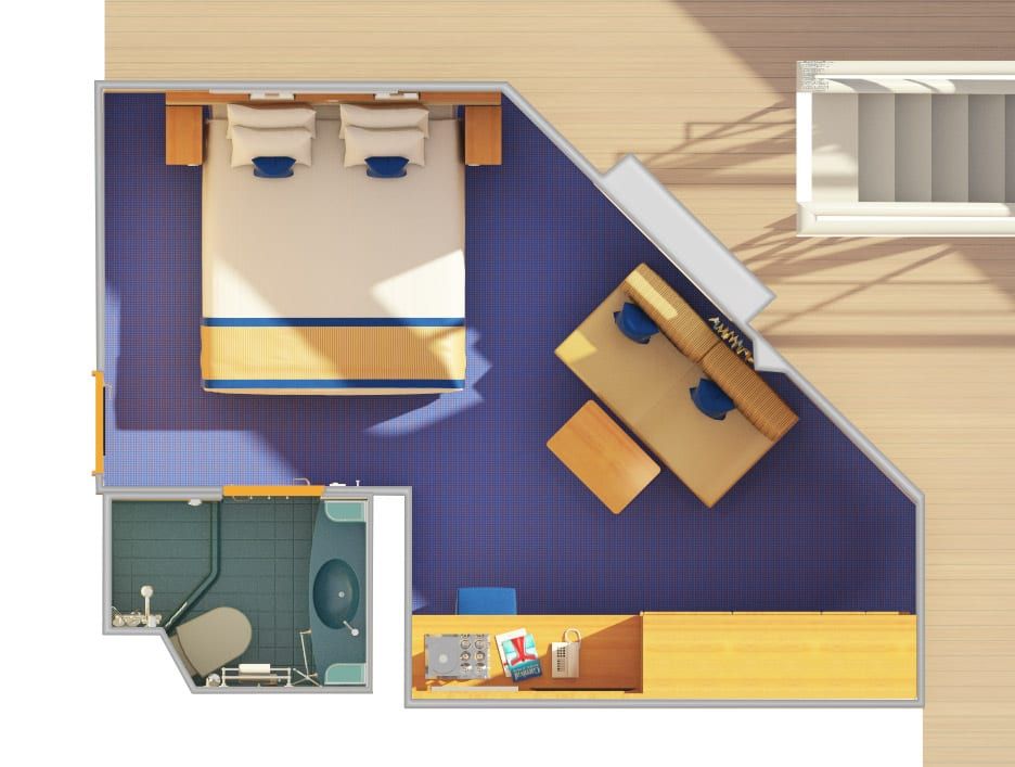 Carnival Sunrise Interior with Picture Window (Obstructed View) (4J) floor plan, photo 4 of 5