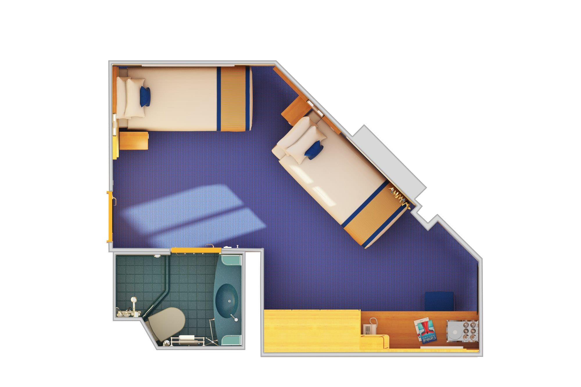 Carnival Sunrise Interior with Picture Window (Obstructed View) (4J) floor plan, photo 5 of 5