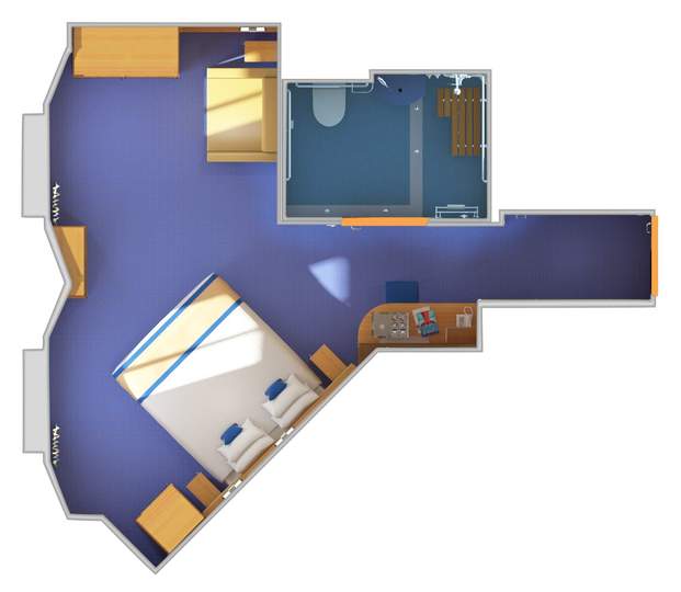 Carnival Sunrise Ocean View - Accessible (6B) floor plan Carnival Sunrise Ocean View - Accessible (6B) floor plan
