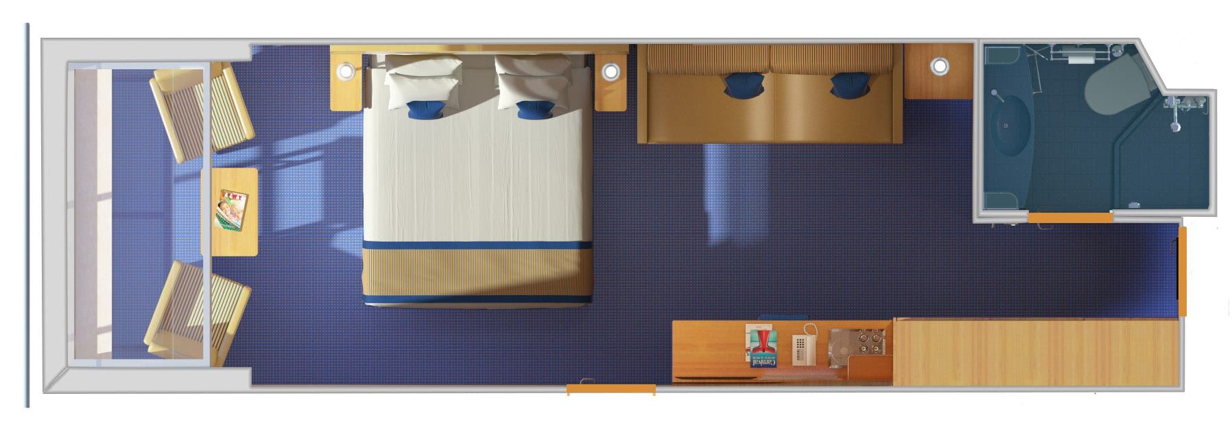 Carnival Sunrise Scenic Ocean View (6J) floor plan