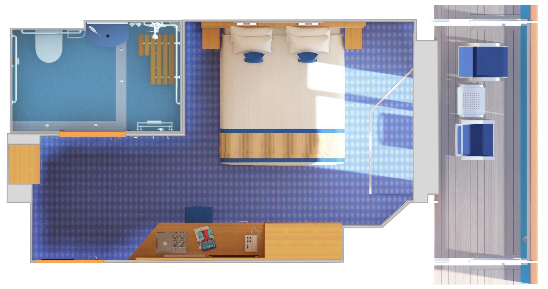 Carnival Sunrise Balcony - Accessible (8A) floor plan