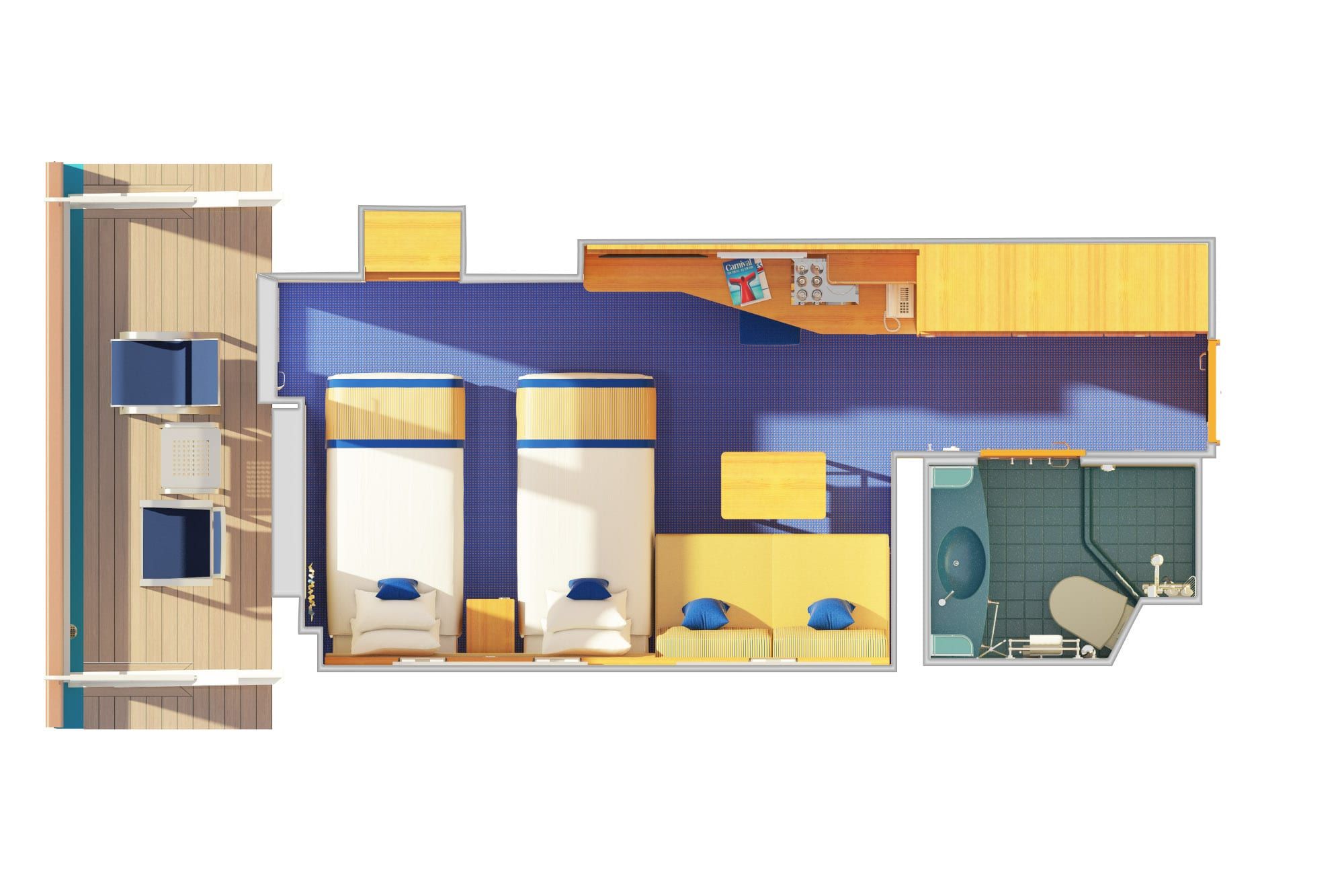 Carnival Radiance Balcony (8B) floor plan, photo 3 of 3