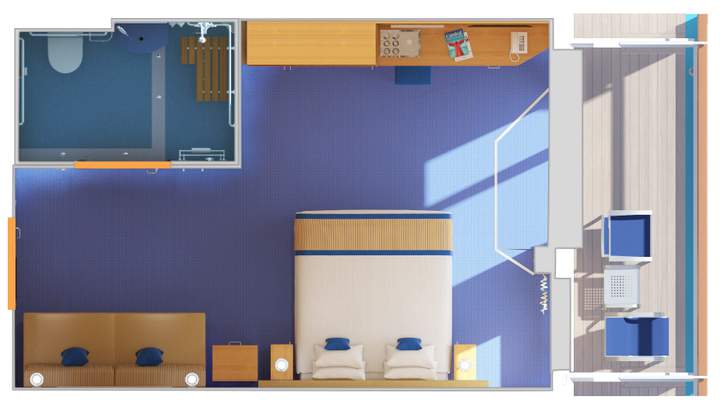 Carnival Radiance Balcony - Accessible (8D) floor plan Carnival Radiance Balcony - Accessible (8D) floor plan