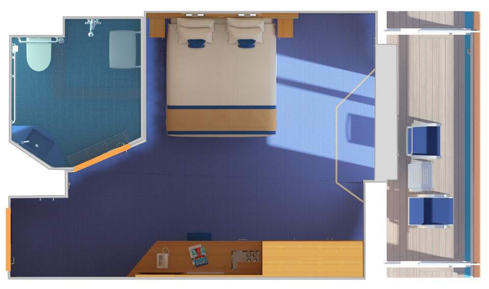 Carnival Radiance Premium Balcony - Accessible (9B) floor plan Carnival Radiance Premium Balcony - Accessible (9B) floor plan