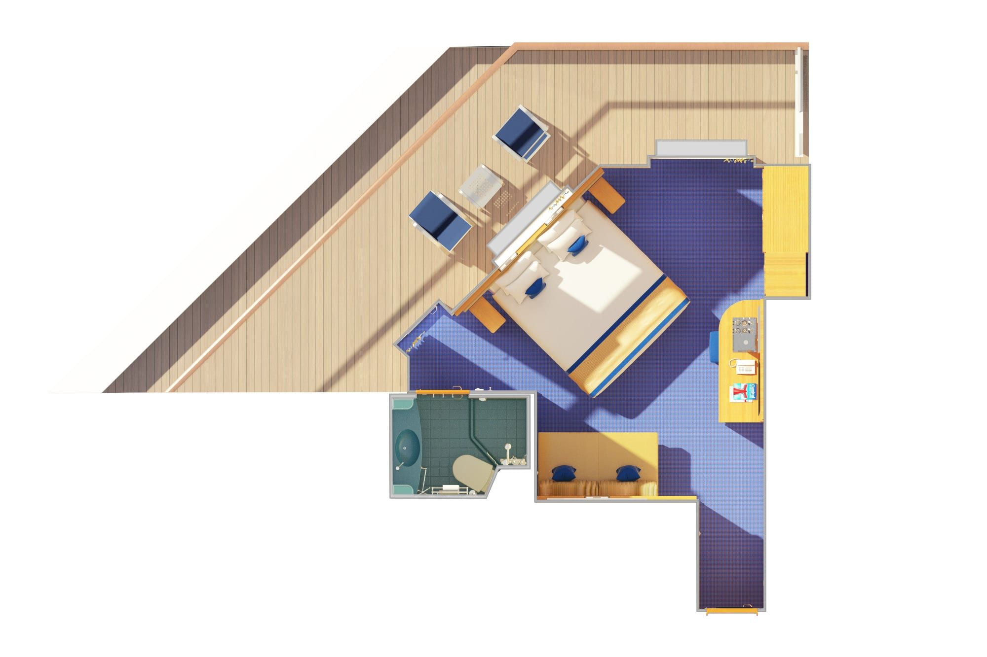 Carnival Radiance Premium Vista Balcony (9C) floor plan, photo 2 of 3