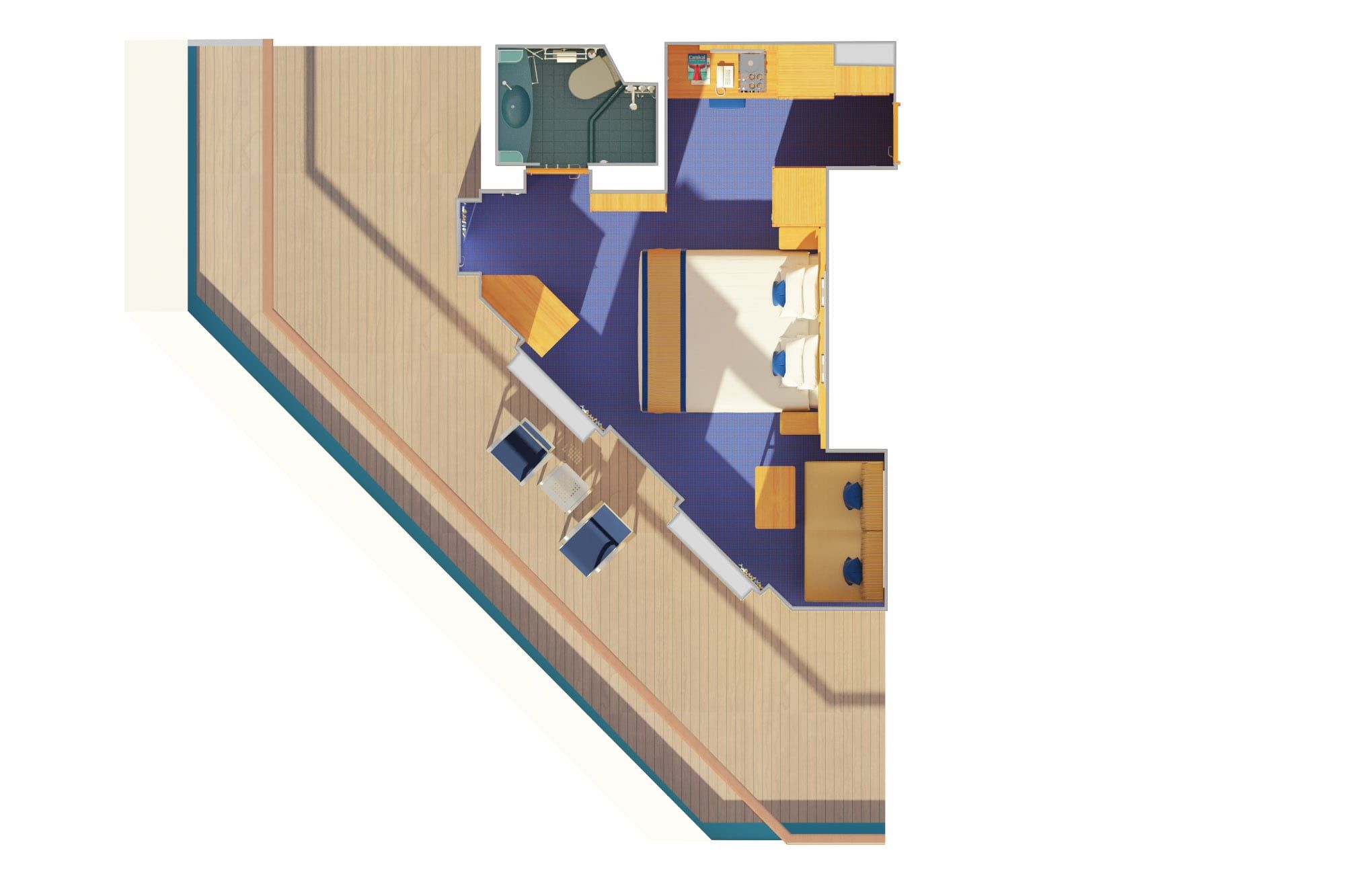 Carnival Radiance Premium Vista Balcony (9C) floor plan, photo 3 of 3