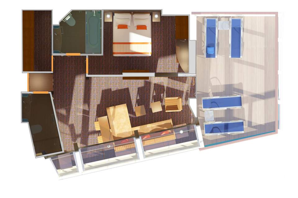 Carnival Radiance Captain's Suite (CS) floor plan Carnival Radiance Captain's Suite (CS) floor plan