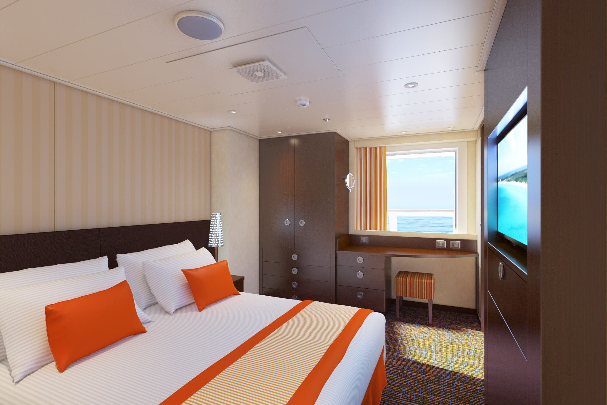 Carnival Radiance Captain's Suite (CS) bedroom