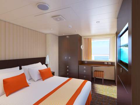 Carnival Radiance Captain's Suite (CS) bedroom