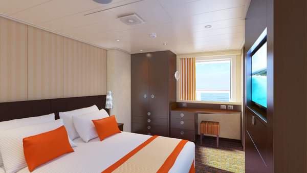 Carnival Radiance Captain's Suite (CS) bedroom Carnival Radiance Captain's Suite (CS) bedroom