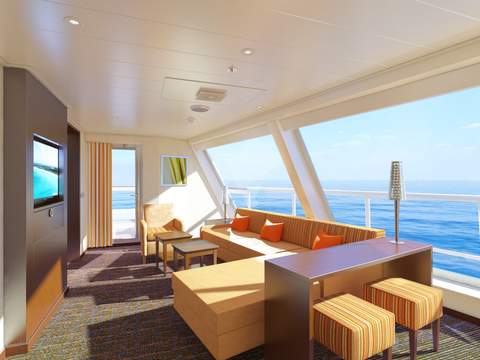 Carnival Radiance Captain's Suite (CS) living area