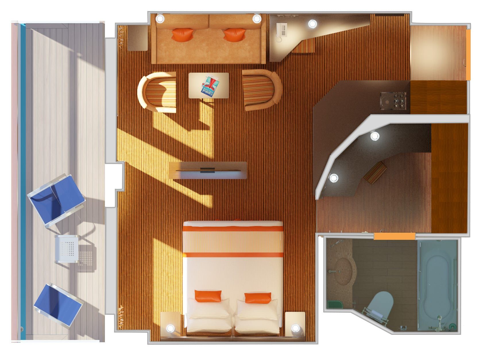 Carnival Radiance Grand Suite (GS) floor plan