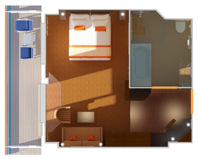 Carnival Radiance Grand Suite - Accessible (GS) floor plan Carnival Radiance Grand Suite - Accessible (GS) floor plan