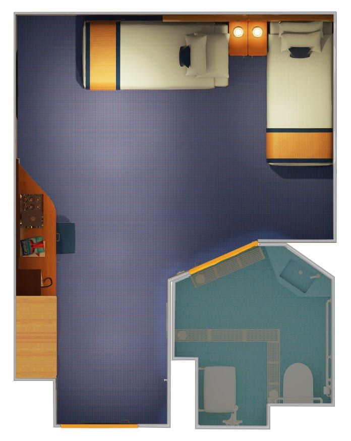 Carnival Horizon Interior - Accessible (4C) floor plan, photo 2 of 2