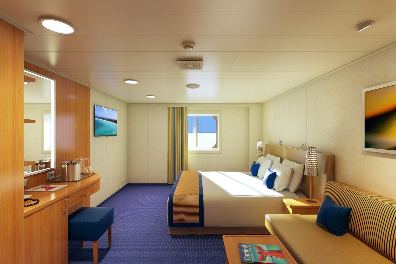 Carnival Horizon Interior with Picture Window (Walkway View) - Accessible (4J) cabin, photo 3 of 5