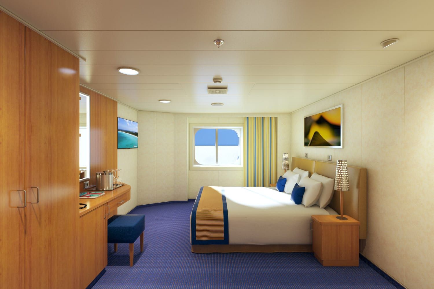 Carnival Horizon Interior with Picture Window (Walkway View) - Accessible (4J) cabin, photo 4 of 5