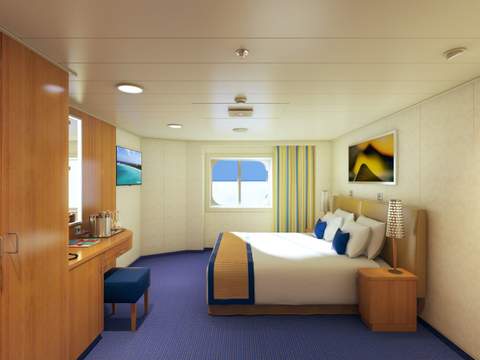 Carnival Horizon Interior with Picture Window (Walkway View) - Accessible (4J) cabin, photo 4 of 5 Carnival Horizon Interior with Picture Window (Walkway View) - Accessible (4J) cabin, photo 4 of 5