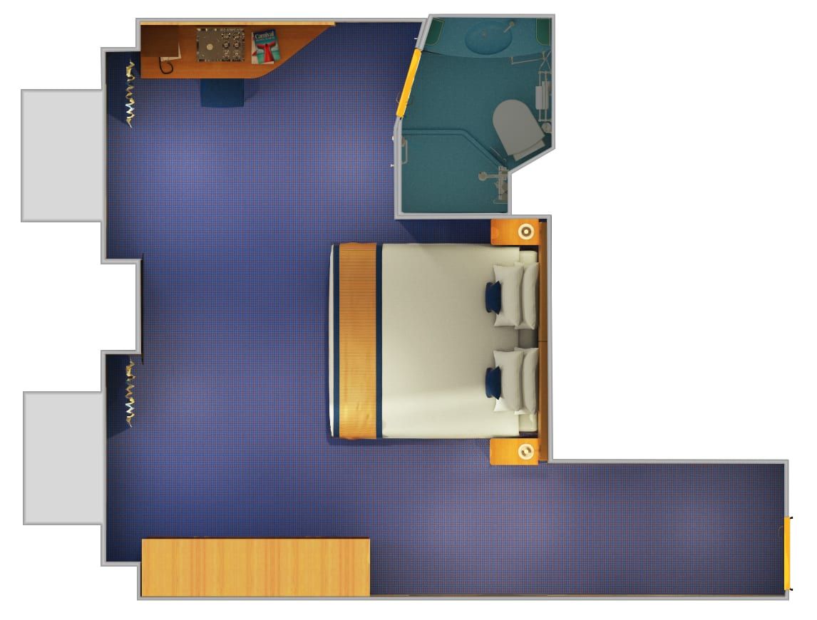 Carnival Vista Ocean View - Accessible (6A) floor plan, photo 1 of 2