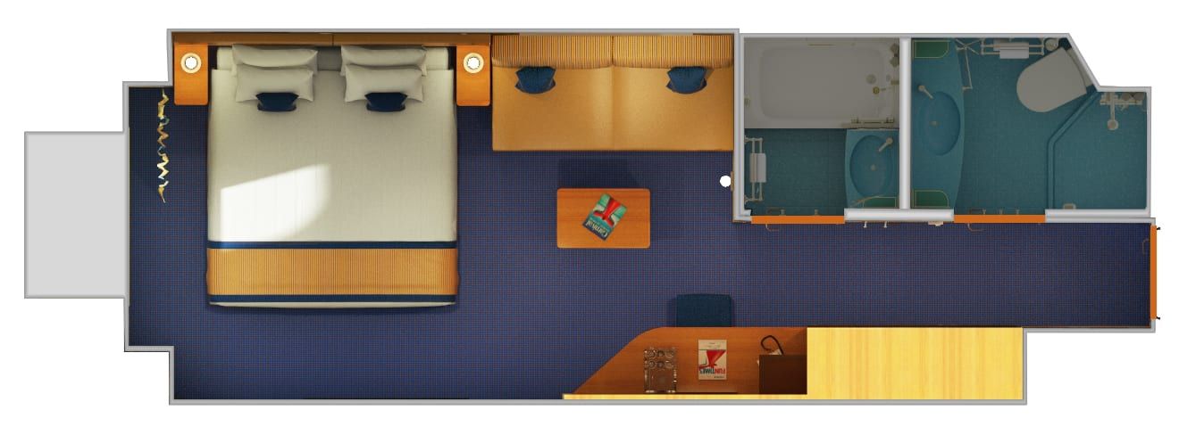 Carnival Vista Deluxe Ocean View (6M) floor plan