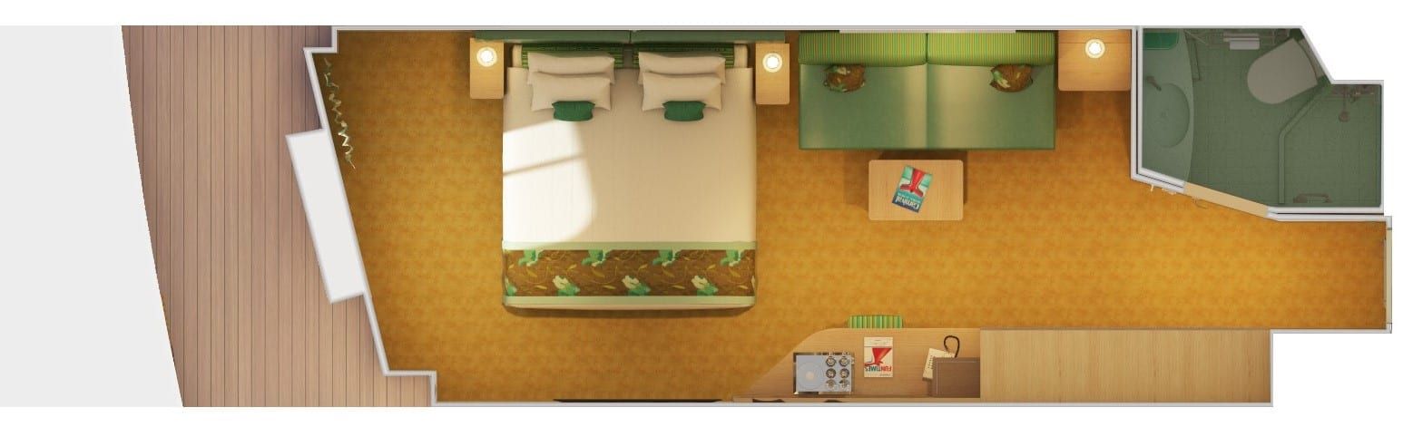 Carnival Horizon Cloud 9 Spa Ocean View (Walkway View) (6T) floor plan, photo 1 of 2