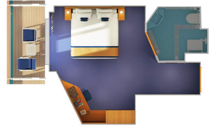 Carnival Vista Balcony - Accessible (8A) floor plan, photo 1 of 2 Carnival Vista Balcony - Accessible (8A) floor plan, photo 1 of 2