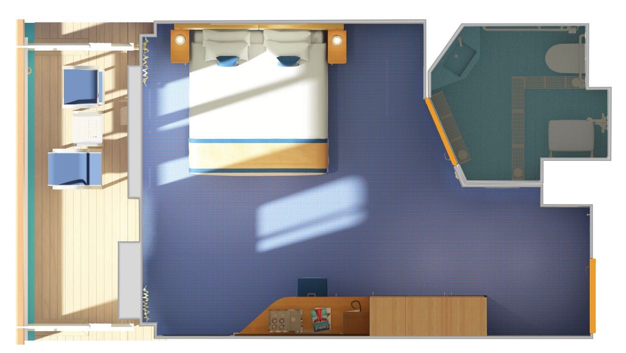 Carnival Horizon Balcony - Accessible (8C) floor plan