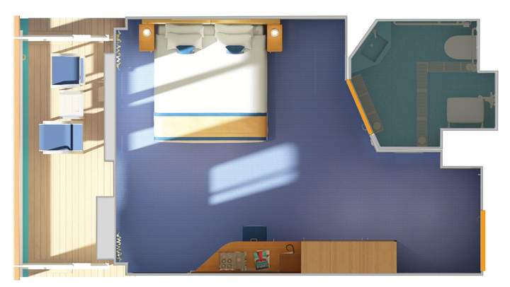 Carnival Horizon Balcony - Accessible (8C) floor plan Carnival Horizon Balcony - Accessible (8C) floor plan
