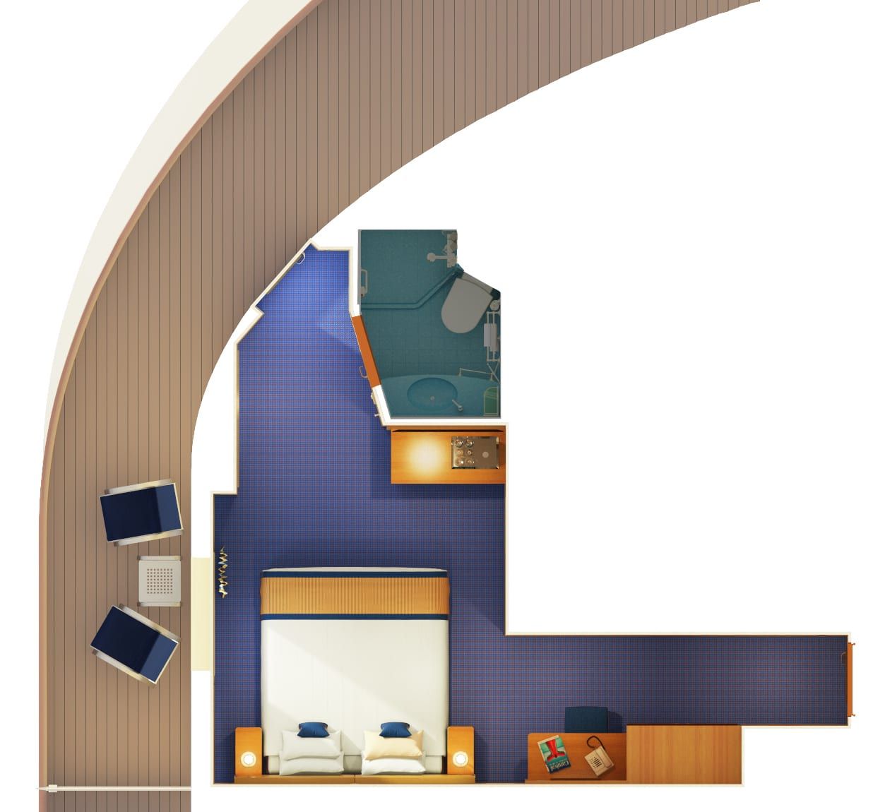 Carnival Vista Premium Vista Balcony (9C) floor plan, photo 1 of 2