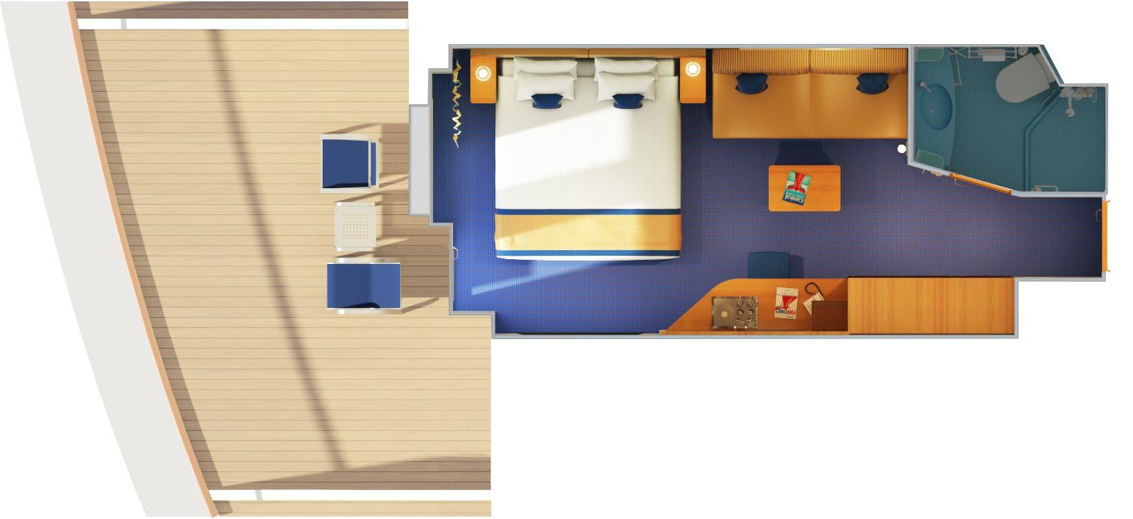 Carnival Vista Aft-View Extended Balcony (8N) floor plan, photo 2 of 3