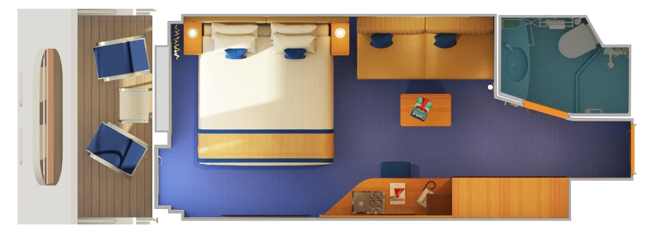 Carnival Horizon Cove Balcony (7C) floor plan, photo 2 of 2