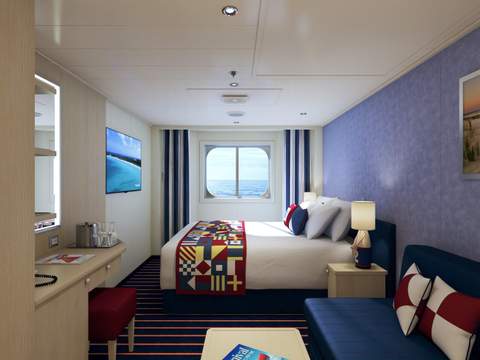 Carnival Horizon Family Harbor Ocean View (Obstructed View) (FE) cabin, photo 3 of 9 Carnival Horizon Family Harbor Ocean View (Obstructed View) (FE) cabin, photo 3 of 9
