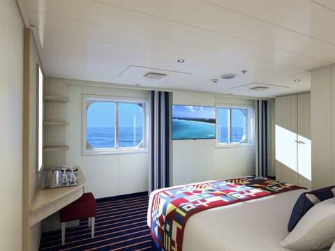 Carnival Horizon Family Harbor Ocean View (Obstructed View) (FE) cabin, photo 5 of 9 Carnival Horizon Family Harbor Ocean View (Obstructed View) (FE) cabin, photo 5 of 9