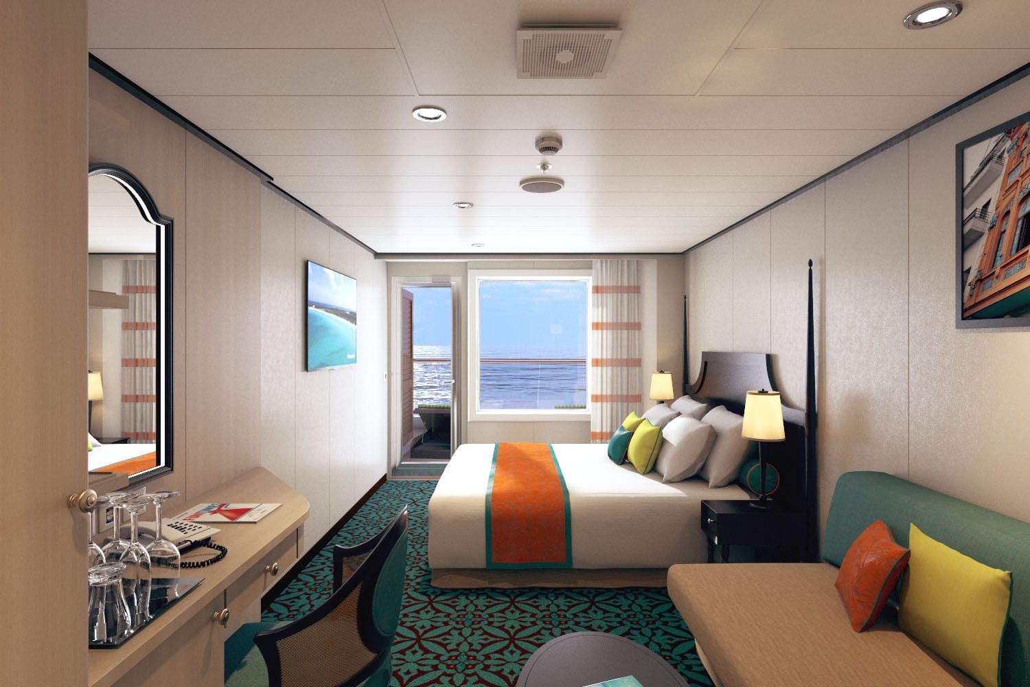Carnival Horizon Havana Aft-View Extended Balcony (HI) cabin, photo 3 of 7
