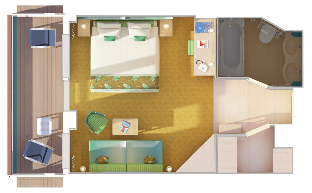 Carnival Horizon Cloud 9 Spa Suite (SS) floor plan, photo 1 of 2