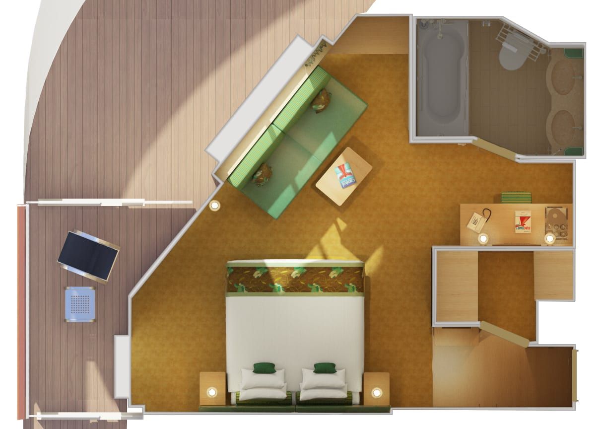 Carnival Horizon Cloud 9 Spa Suite (SS) floor plan, photo 2 of 2