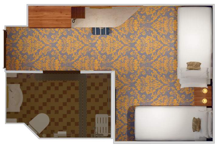 Carnival Venezia Interior - Accessible (4H) floor plan, photo 1 of 2 Carnival Venezia Interior - Accessible (4H) floor plan, photo 1 of 2