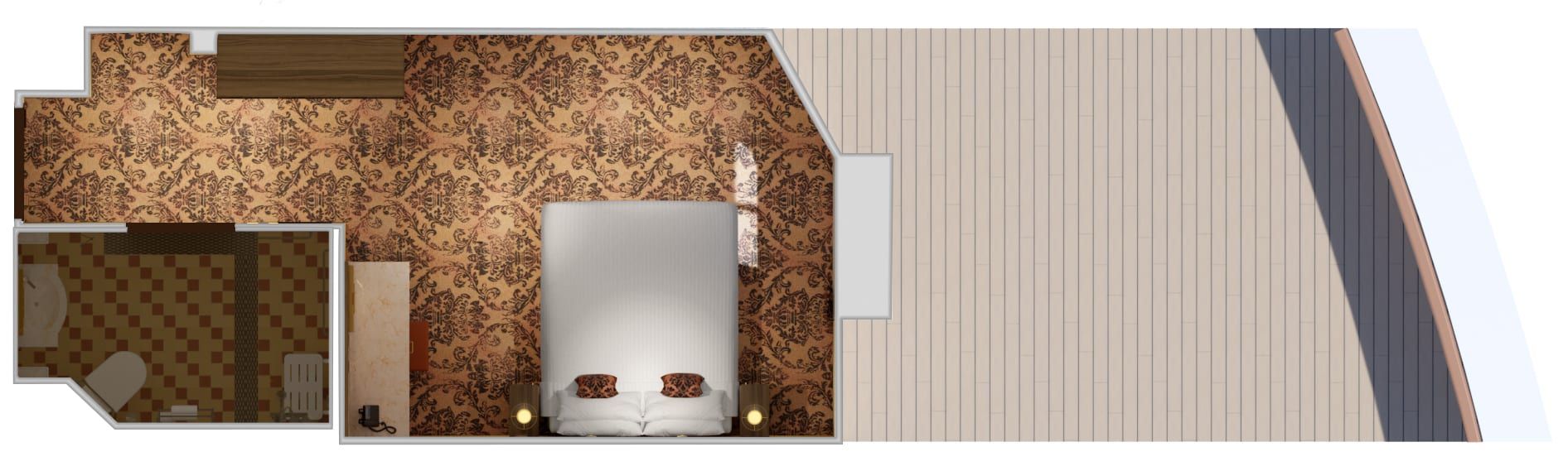 Carnival Venezia Interior with Picture Window (Walkway View) - Accessible (4J) floor plan, photo 1 of 7
