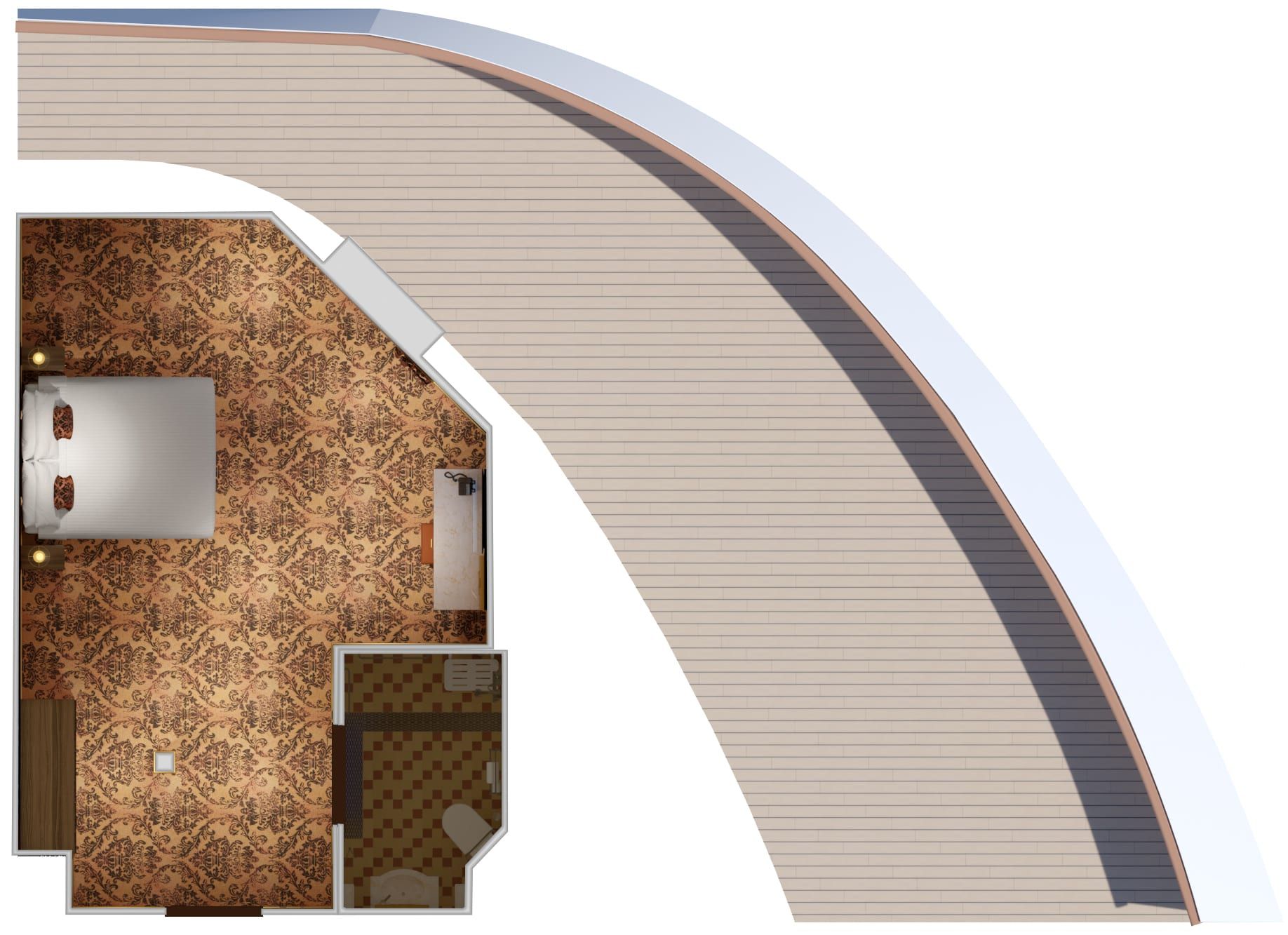 Carnival Venezia Interior with Picture Window (Walkway View) - Accessible (4J) floor plan, photo 5 of 7